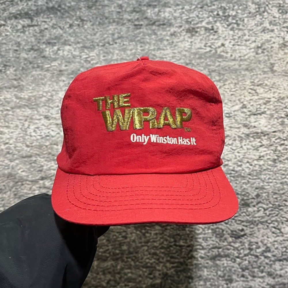 Vintage 90s Winston Cigarettes Snapback Hat Nylon Red Winston‎ Has It Cap